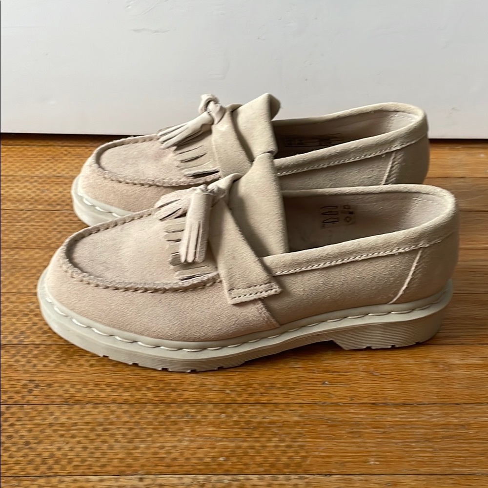 Dr. Martens Cream Suede Loafers